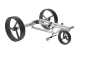 Preview: Lithium Elektro Golf Trolley Kolibri lago® K3, Edelbeschichtung in Titan-Optik, schnell-zerlegbar/-klappbar, mit Bergabfahrbremse, Fernbedienung als Option